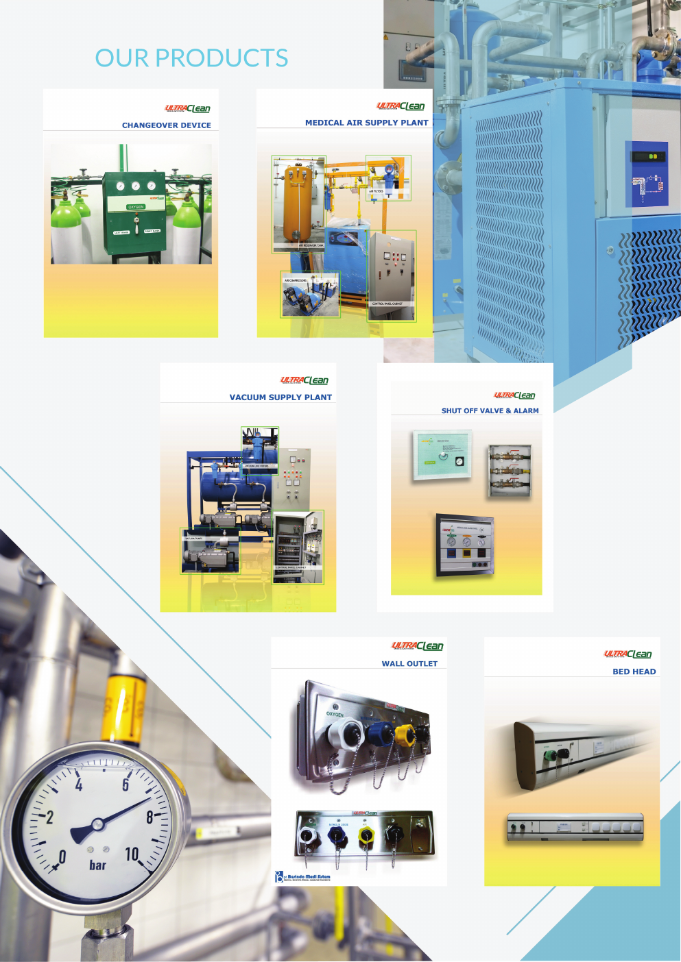Medical gas product components